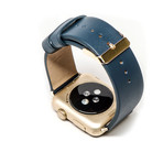 Blue Classic Leather Band // 42mm (Rose Gold Aluminum)
