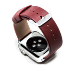 Red Classic Leather Band // 38mm (Space Gray Aluminum)