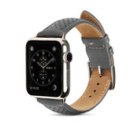 Gray Perforated Leather Band // 42mm (Space Gray Aluminum)