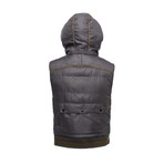 Hooded Nylon Vest // Gray (XL)