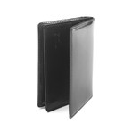 Leather Gusset Card Wallet // Black