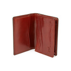 Leather Gusset Card Wallet // Cognac