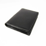 Leather Gusset Card Wallet // Black