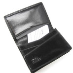 Leather Gusset Card Wallet // Black