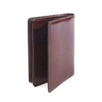 Leather Gusset Card Wallet // Cognac