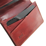 Leather Gusset Card Wallet // Cognac