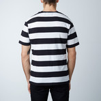 Hawken Wide Stripe Tee // Black + White (XL)