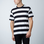Hawken Wide Stripe Tee // Black + White (XL)