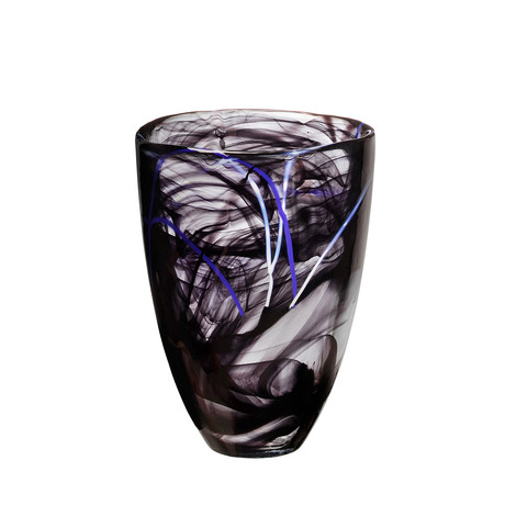 Contrast Vase // Black (Blue)