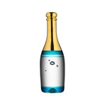 Celebrate // Champagne Bottle Sculpture (Blue)