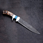 Sheep Horn + Turquoise Sub Hilt Knife
