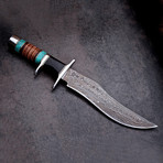 Stacked Leather + Turquoise Sub Hilt Fighter