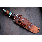 Stacked Leather + Turquoise Sub Hilt Fighter
