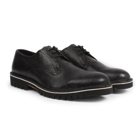Plain Toe Derby Shoe // Black + Grey (US: 6)
