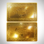 24K Gold Plated Playing Cards // 2 Decks // Mosaic