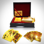24K Gold Plated Playing Cards // 2 Decks // 500€
