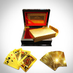 24K Gold Plated Playing Cards // Herringbone