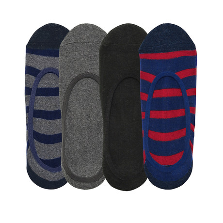 Invisible No-Show Socks // Rugby // Pack of 4