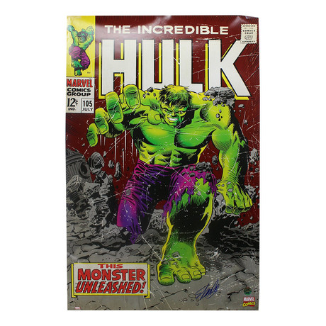 Stan Lee Signed Incredible Hulk Framed Poster