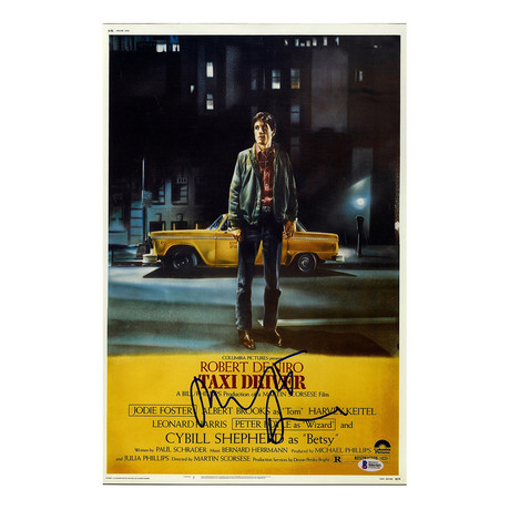 Robert De Niro Signed Taxi Driver Framed Movie Poster
