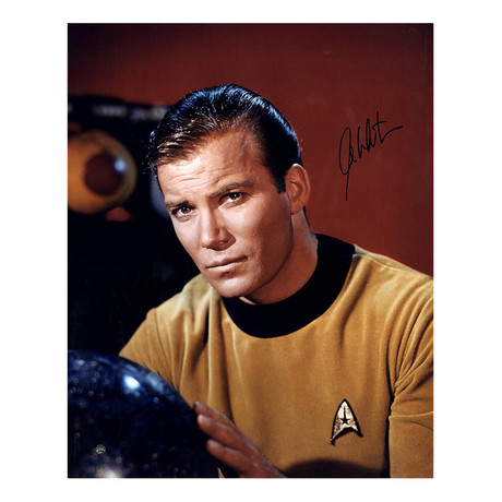 William Shatner Signed Star Trek Close Up Framed Photo