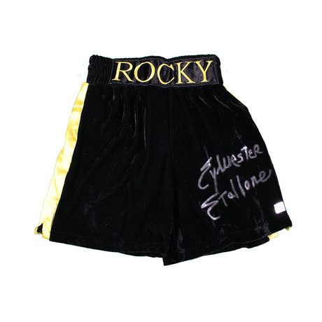 Sylvester Stallone Signed Rocky Boxing Trunks