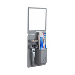 Toothbrush/Razor Holder + Mirror Pack // Gray