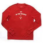 L/S Life in the Middle T-Shirt // Rust + White (S)