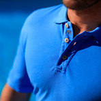 S/S Weekday Pique Polo // Atlantic Blue (L)