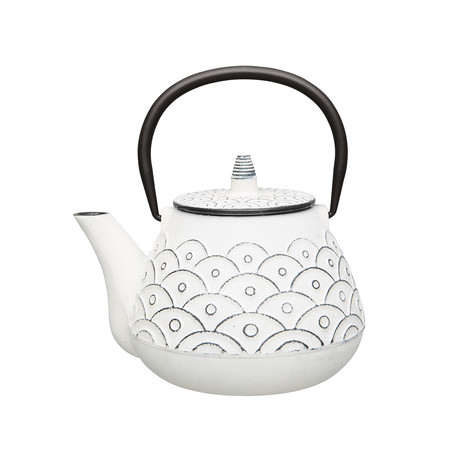 Cast Iron Teapot // 1 Qt // White