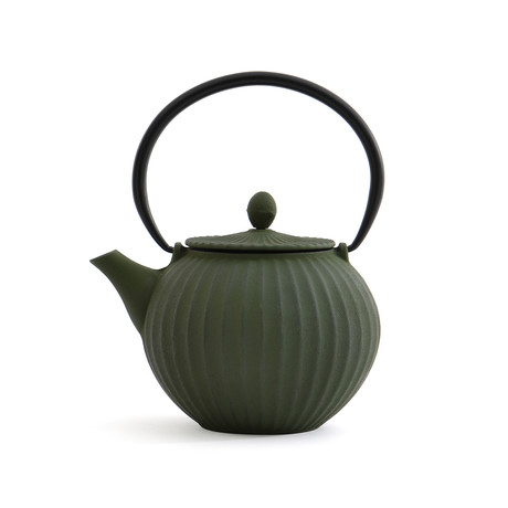 Cast Iron Teapot // 1.4 Qt // Dark Green
