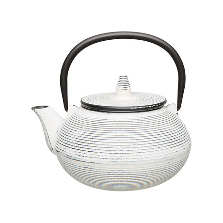Cast Iron Teapot // 0.8 Qt // White