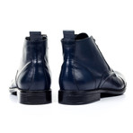Leather Captoe Ankle Boot // Navy (Euro: 42)
