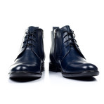 Leather Captoe Ankle Boot // Navy (Euro: 44)