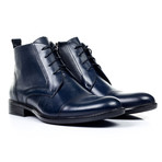 Leather Captoe Ankle Boot // Navy (Euro: 42)