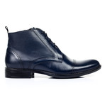 Leather Captoe Ankle Boot // Navy (Euro: 44)