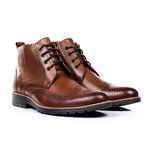 Leather Wingtip Ankle Boot // Brown (Euro: 44)