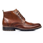 Leather Wingtip Ankle Boot // Brown (Euro: 40)