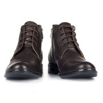 Leather Paneled Captoe Ankle Boot // Dark Brown (Euro: 42)