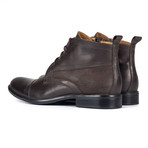 Leather Paneled Captoe Ankle Boot // Dark Brown (Euro: 42)