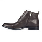 Leather Paneled Captoe Ankle Boot // Dark Brown (Euro: 40)