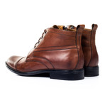 Leather Paneled Captoe Ankle Boot // Brown (Euro: 42)