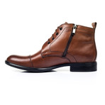 Leather Paneled Captoe Ankle Boot // Brown (Euro: 40)