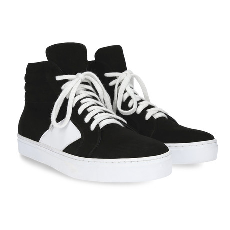 Side Stripe High-Top Sneaker // Black + White (Euro: 40)