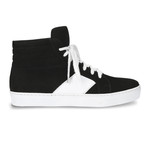 Side Stripe High-Top Sneaker // Black + White (Euro: 41)