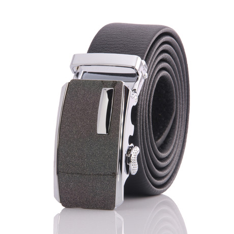 Artem Automatic Adjustable Belt // Black + Silver