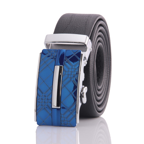 Xavier Automatic Adjustable Belt // Black + Blue