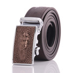 Vincenzo Automatic Adjustable Belt // Brown + Brown