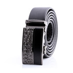 Black Belt // Silver Shiny Rock + Black Buckle // AEB040