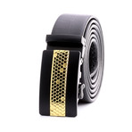 Milan Automatic Adjustable Belt // Black + Gold